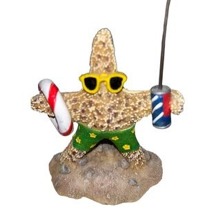 Kurt Adler (style?) whimsical Christmas tree starfish beach lifeguard ornament